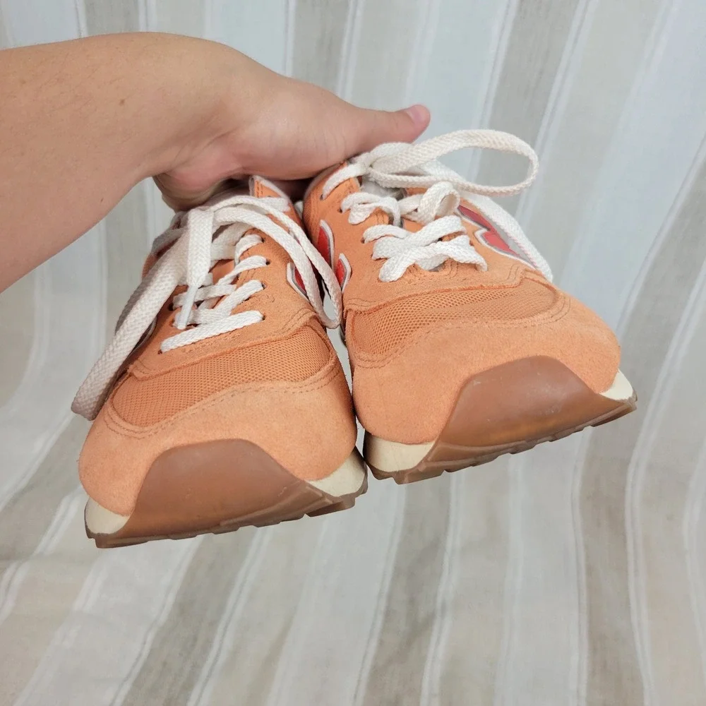 New Balance 574 Copper Neo Flame Sneakers Size 7.5 Orange